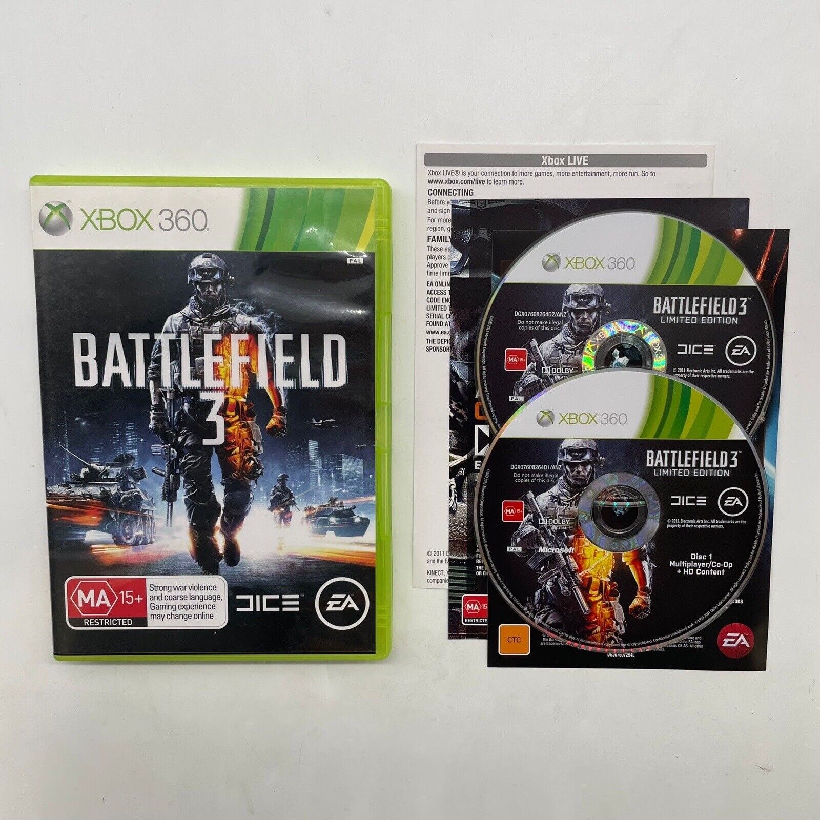 Battlefield 3 III - Xbox 360 Video Game with Manual (PAL Version) - First-Person Shooter Action Game for Multiplayer & Campaign Mode - Perfect for Gaming Enthusiasts & Collectors