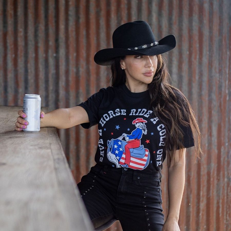 Women's Save a Horse Boyfriend Fit T-Shirt - Comfortable Oversized Graphic Tee for Casual Wear & Western Style Outfits | Perfect for Concerts, Rodeos & Country Themed Events