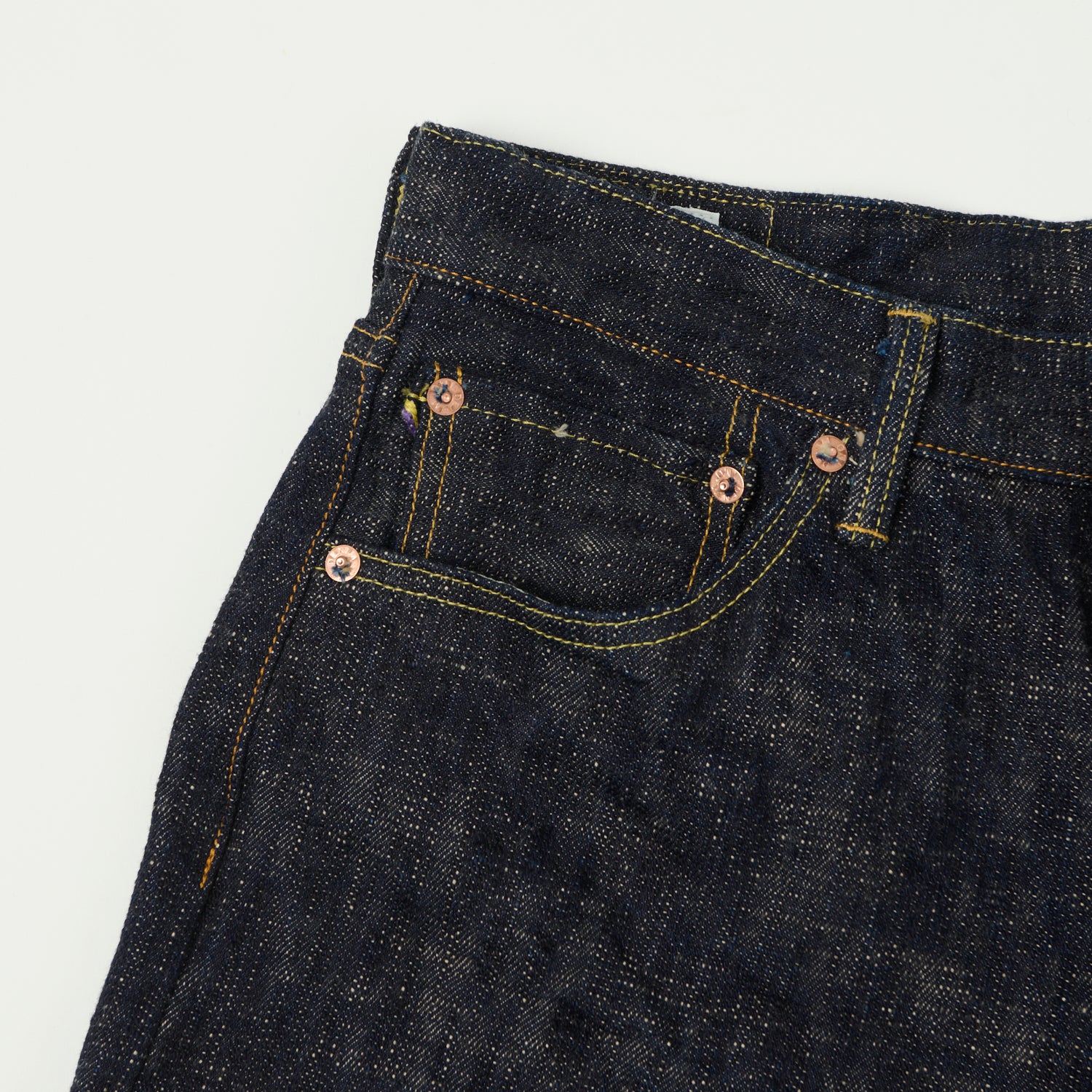 ONI 288 Kasuri 17oz Loose Straight Jeans - One Wash Selvedge Denim for Men | Vintage Japanese Raw Denim Pants | Perfect for Casual Wear, Street Style & Everyday Outfits