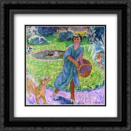 Pierre Bonnard Vivette Terrasse Art Print - 20x20 Black Ornate Framed Museum Quality Dog Painting with Double Matting | Perfect for Living Room, Bedroom Decor & Art Lovers Gift
