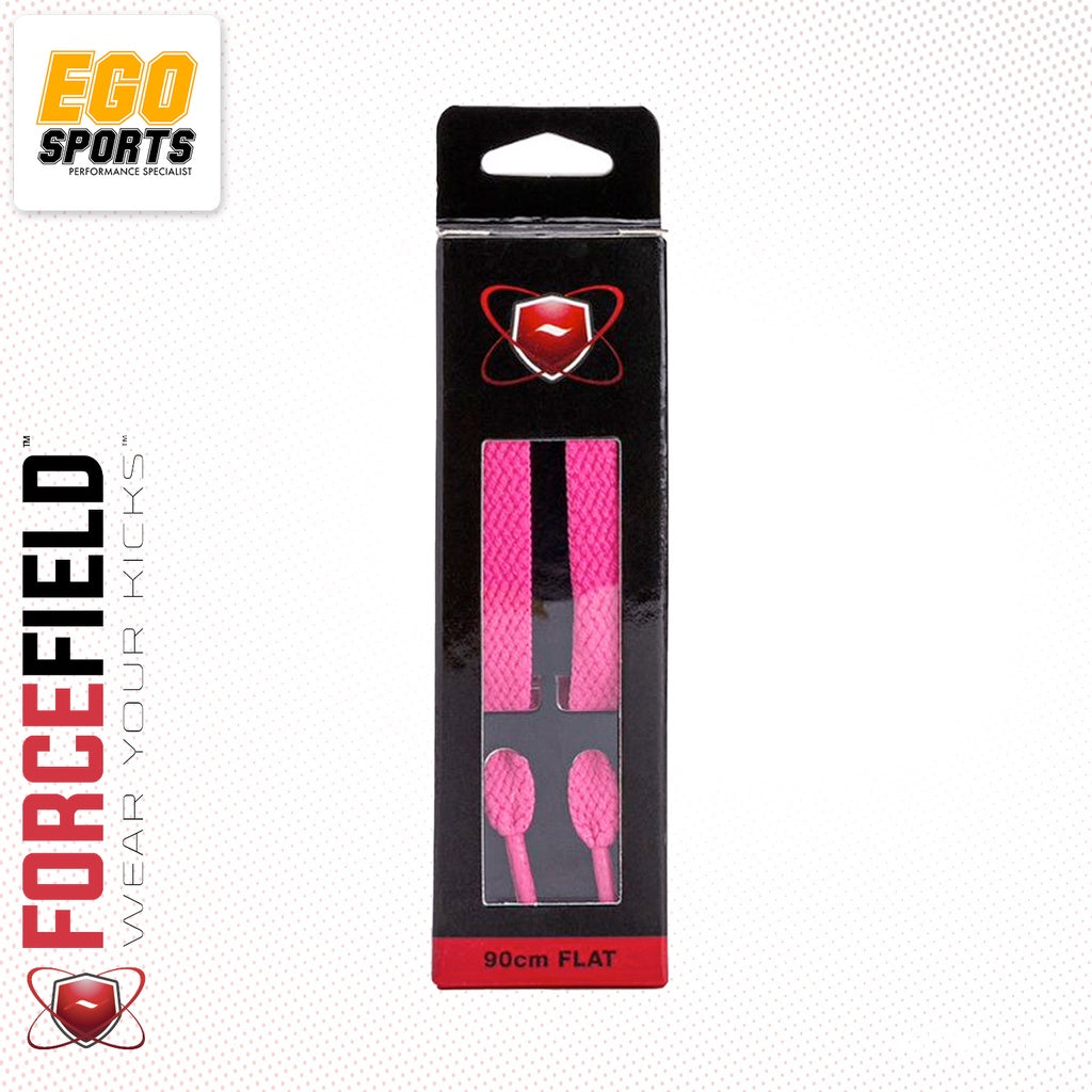 Forcefield Flat Shoe Laces 90cm (35 Inches) - Pink | Non-Slip Durable Shoelaces for Running, Sneakers & Casual Shoes | Perfect for Gym, Sports & Everyday Wear