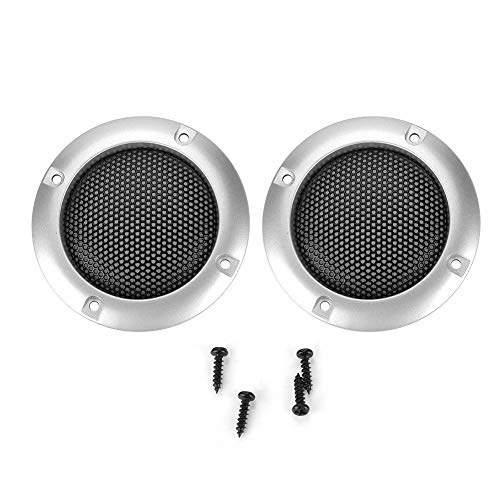 2 Inch Elegant Silver Speaker Grill Cover - Shatter Resistant Steel Mesh Circle for Car Audio & Home Theater Protection | Perfect for Car Speakers, Home Audio Systems & DIY Projects