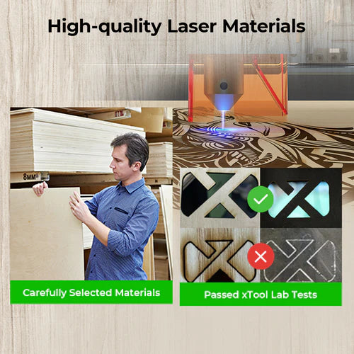 xTool Laser Material Explore Kit - Precision Cutting & Engraving for Wood, Acrylic, Leather | Perfect for DIY Projects, Home Decor & Crafting