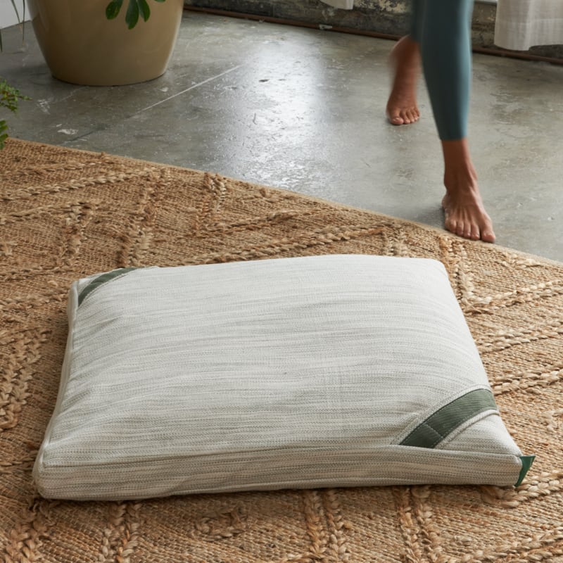 Organic Square Meditation Yoga Pillow - Premium Zafu Cushion for Yoga, Meditation & Mindfulness Practice - Perfect for Home, Studio & Zen Decor