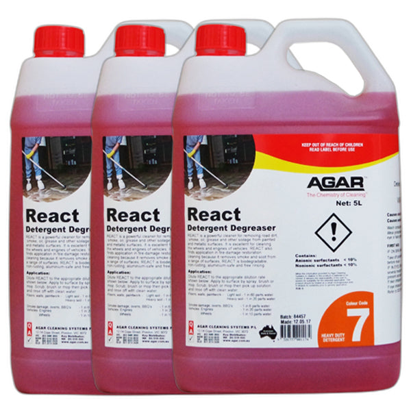 Agar React Degreaser - Heavy-Duty Cleaner for Smoke, Fire Restoration & Road Dirt Removal | Ideal for Home, Auto & Industrial Cleaning