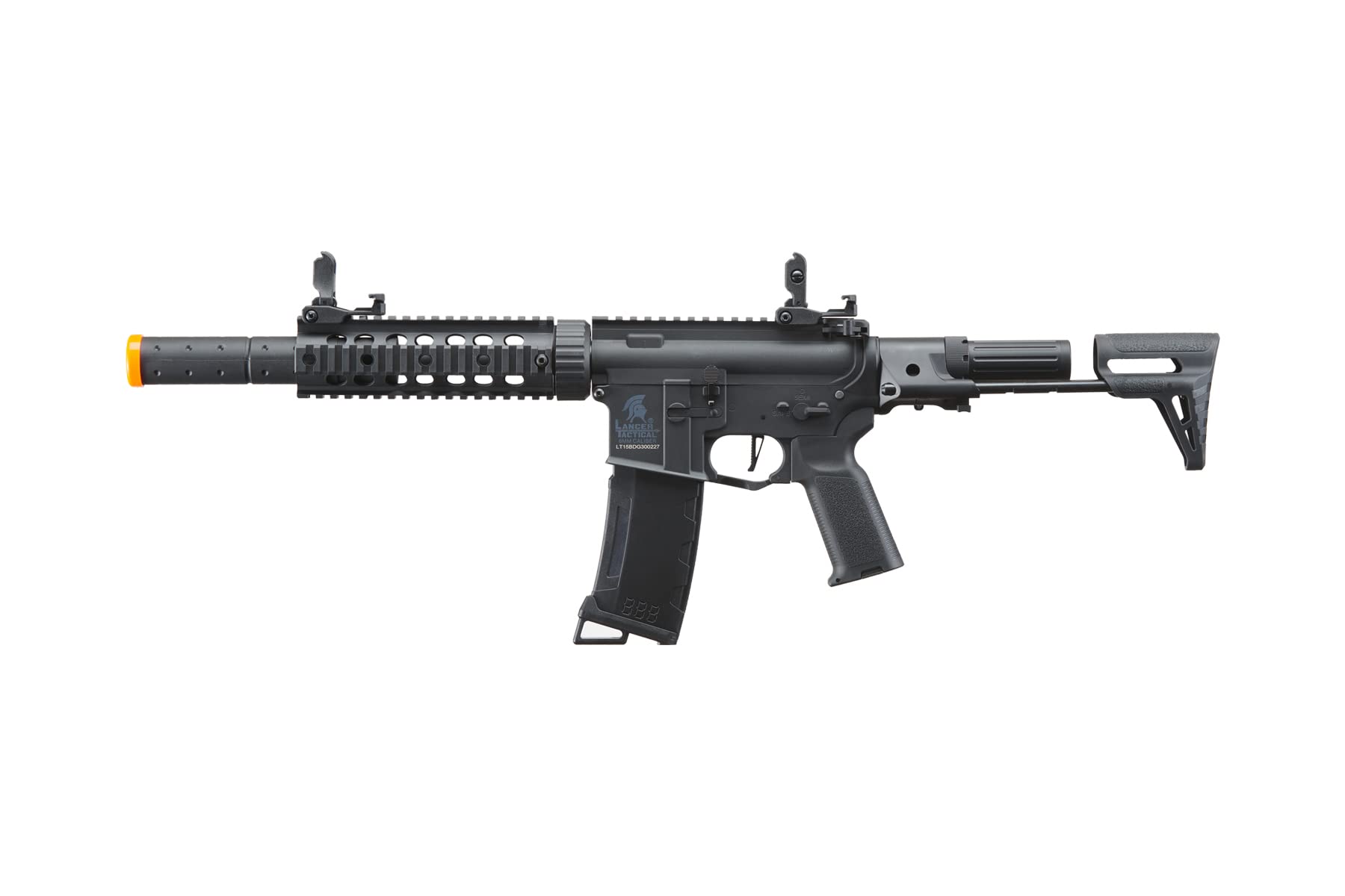 Lancer Tactical Gen 3 PDW Airsoft M4 Carbine Rifle - Black | High Performance Airsoft Gun for Tactical Training & Outdoor Games | Perfect for Milsim, CQB & Target Practice