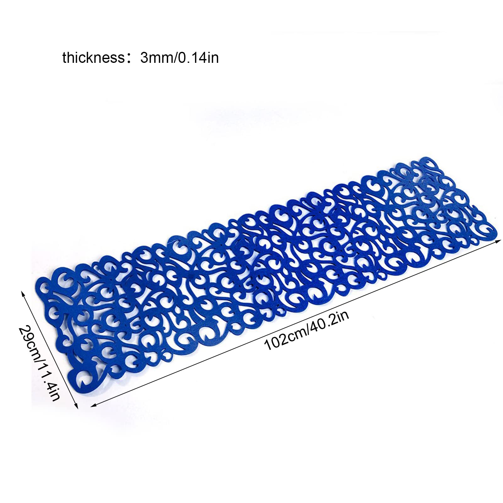 Royal Blue Rectangle Felt Table Mats Set - 4-Piece Placemats for Dining Table Decor, Fall Table Setting, and Household Use - Waterproof & Heat-Resistant Table Protectors for Everyday Meals and Special Occasions