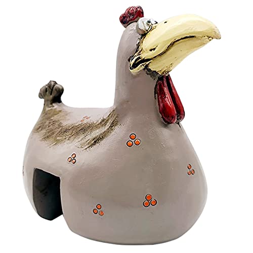 Resin Big-Eyed Chicken Ladder Garden Decor - Cute Pot & Chair Ornament for Outdoor & Indoor Decoration | Perfect for Flower Pots, Patio, Lawn, and Home Décor