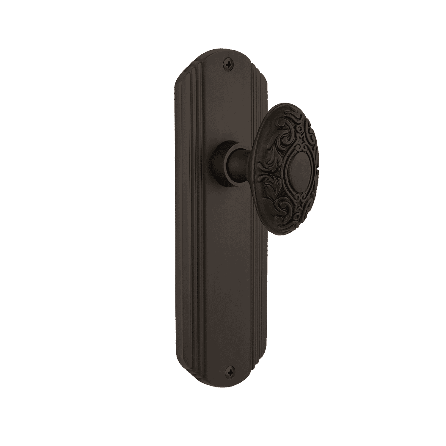 Decorative Long Plate with Victorian Knob in Oil Rubbed Bronze - Perfect for Vintage Style Cabinet & Furniture Hardware Upgrade
