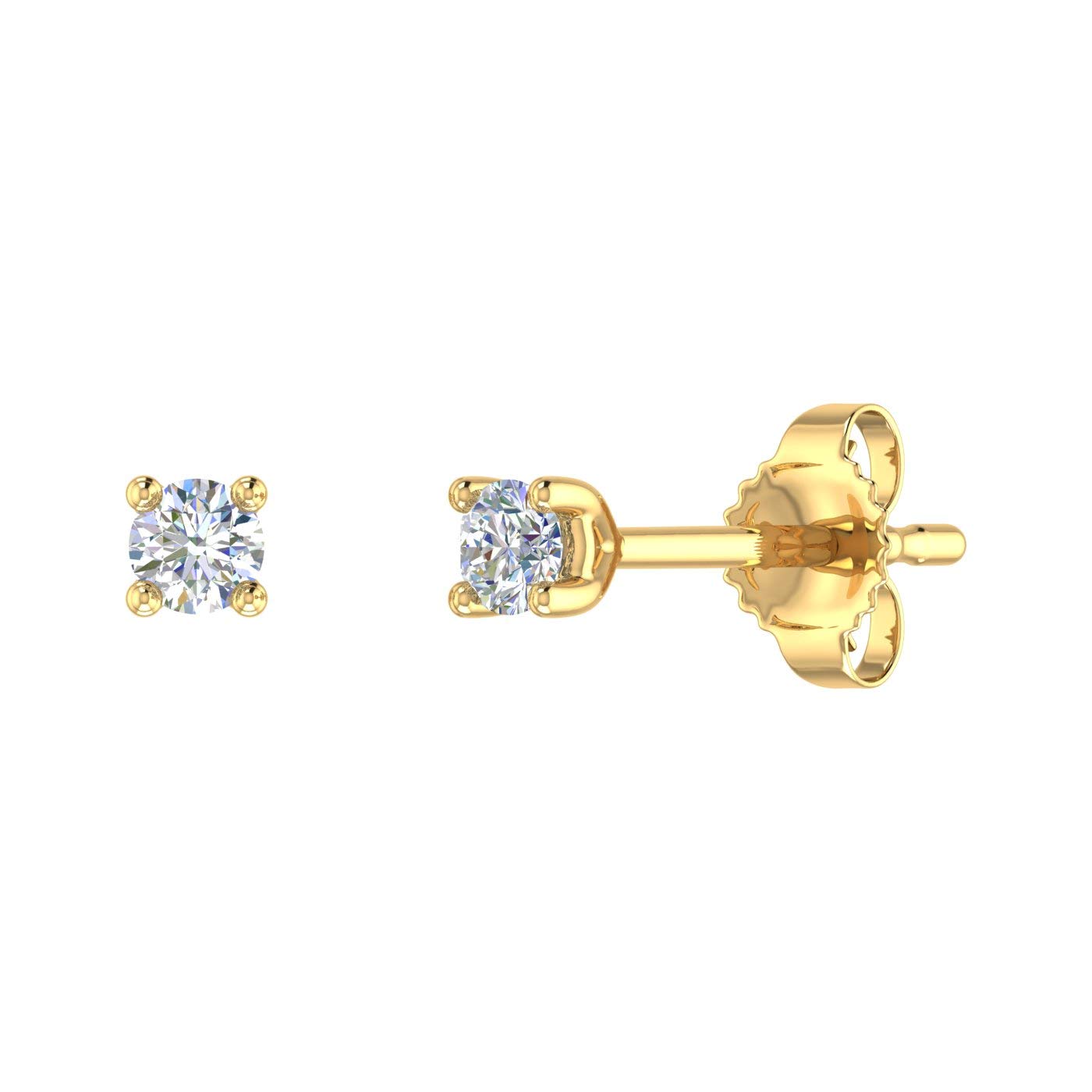1/10 Carat Diamond Stud Earrings in 10K Gold - Elegant & Durable for Everyday Wear, Gift for Her, Wedding, Anniversary & Special Occasions