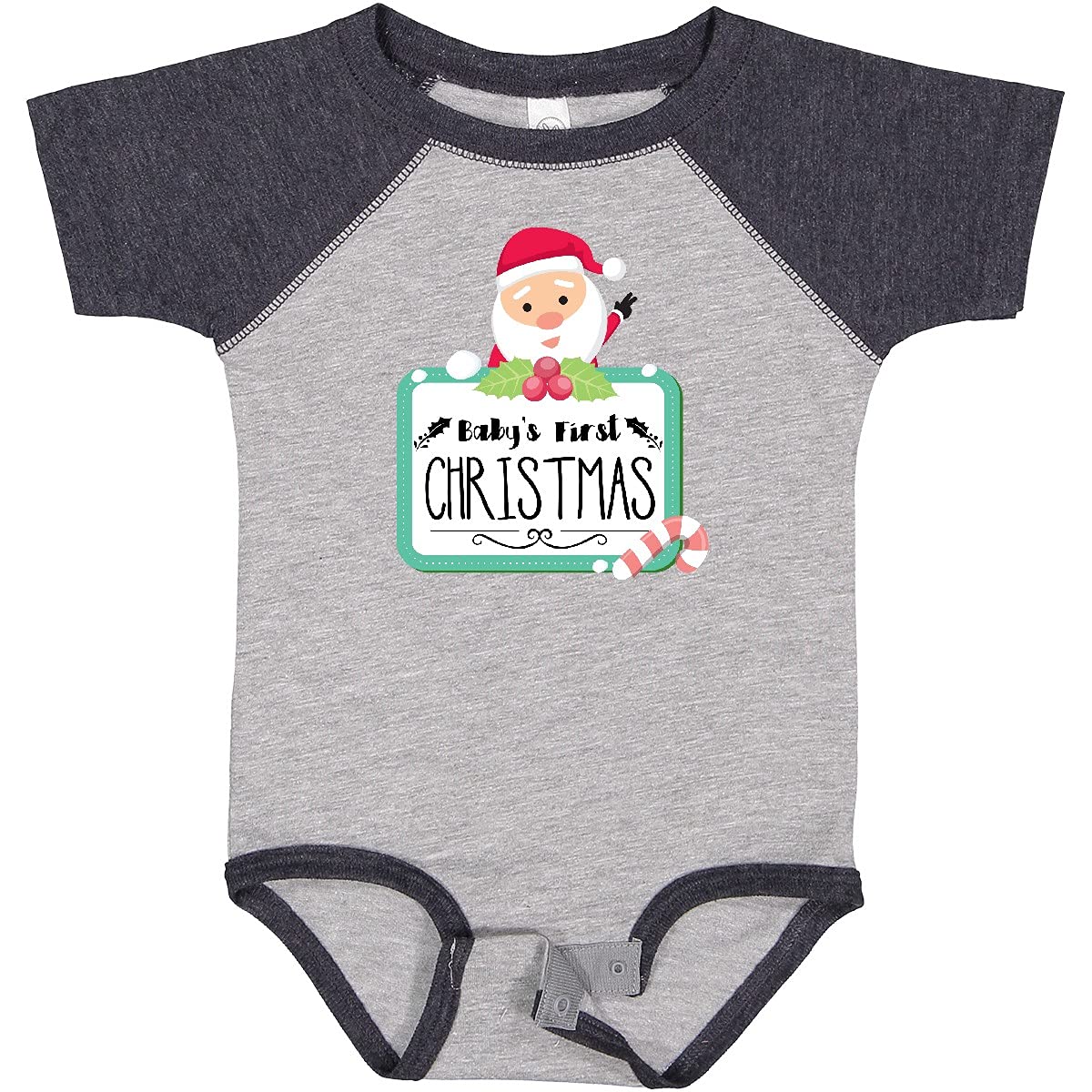Inktastic Baby's First Christmas Bodysuit - Cute Holiday Outfit for Newborns & Infants - Perfect for Christmas Photos, Family Gatherings & Festive Celebrations