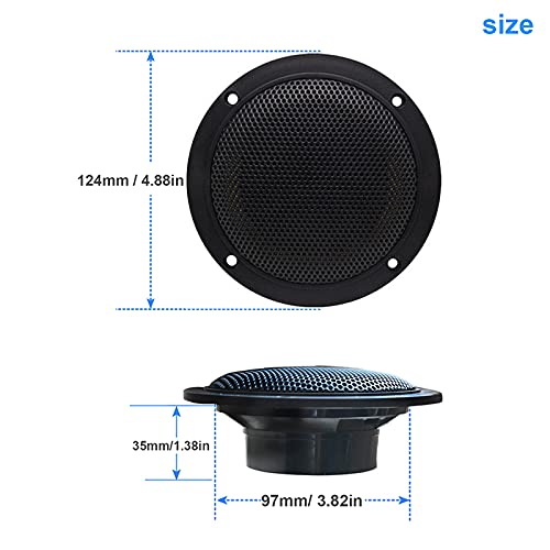 HASDA Waterproof Marine Bluetooth Radio - Digital Audio System Receiver with FM/AM Radio, Boat Speakers & Antenna for Boats, Cars, ATV, UTV, RV | Perfect for Outdoor Adventures, Fishing Trips & Road Trips