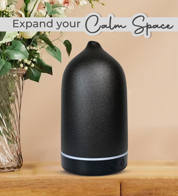 EKAM 400ml Cool Mist Humidifier & Essential Oil Diffuser - Quiet Ultrasonic for Home, Office, Bedroom, Nursery, Gym | 6-Hour Runtime, Auto Shut-Off | Perfect for Dry Air Relief, Aromatherapy & Baby Rooms (1-Year Warranty)