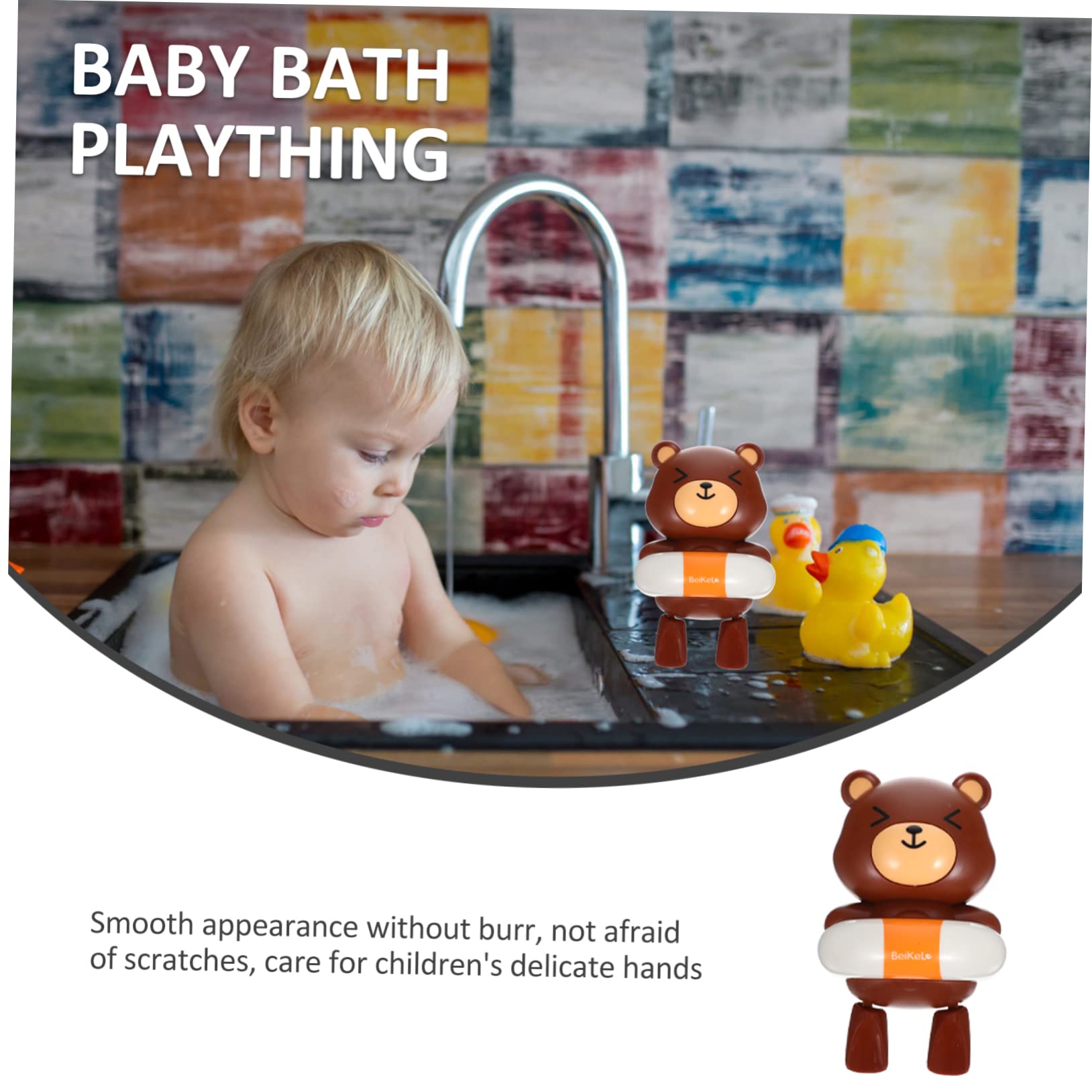 HEMOTON 5-Piece Ocean Animal Bath Toys Set - Plastic Bathtub Playthings for Toddlers & Kids | Fun Bath Time Learning Toys for Baby Shower Gifts & Pool Party Favors
