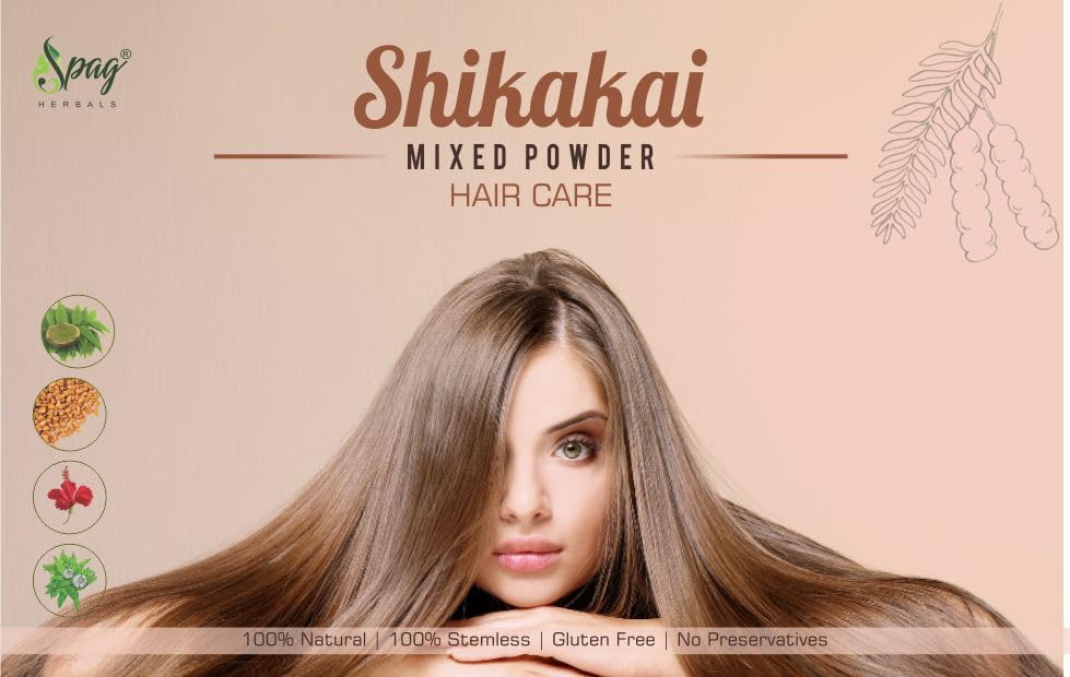 SPAG HERBALS SHIKAKAI MIX Ayurvedic Hair Care Powder - 500g | Natural Hair Growth, Scalp Treatment & Dandruff Solution | Perfect for DIY Hair Masks & Traditional Indian Hair Care Rituals