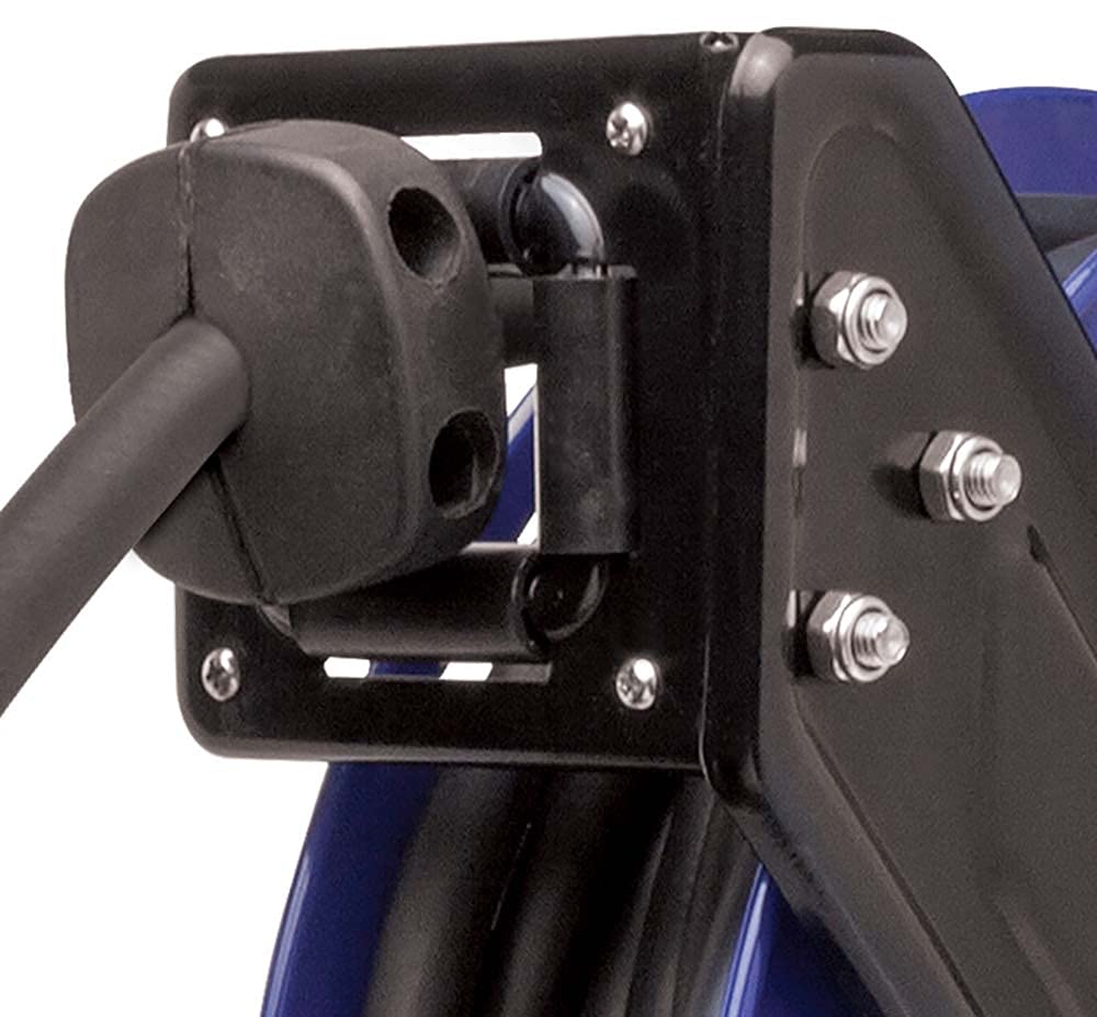 Eastwood 3/8 Inch x 50 Feet Retractable Air Hose Reel with Durable Powder Coating - Perfect for Garage, Workshop, and Automotive Air Tool Use
