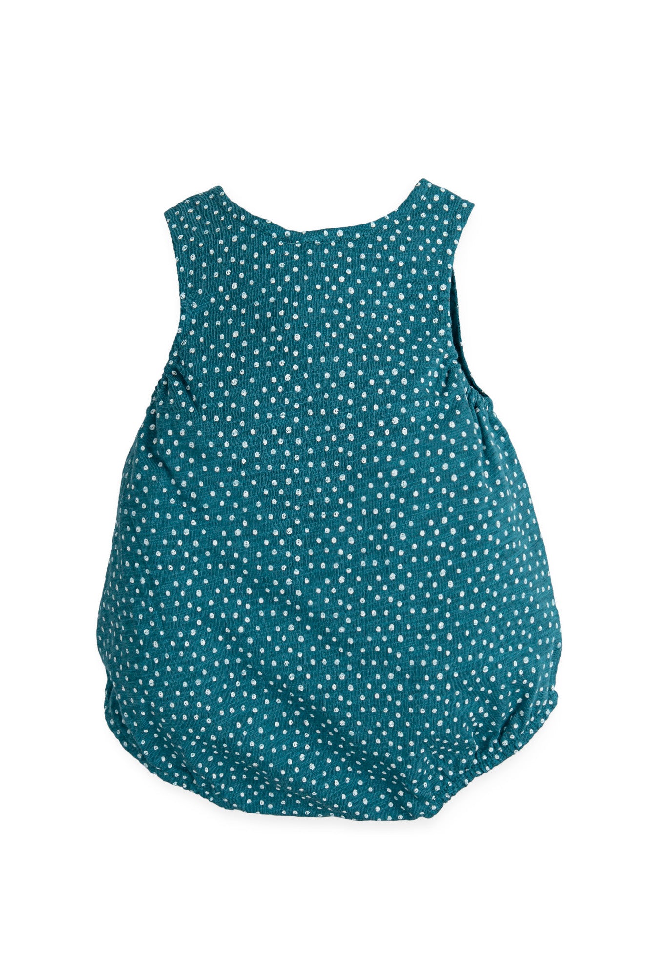 Nova Teal Polka Dot Romper for Women - Stylish Summer Jumpsuit with Pockets, Comfortable & Trendy Outfit for Beach, Vacation, and Casual Wear