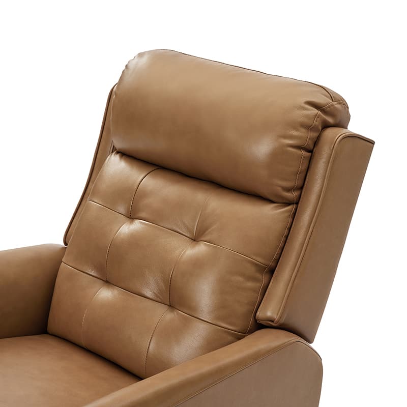Felisa Genuine & PVC Leather Power Swivel Recliner Chair - Adjustable Electric Massage Recliner with USB Ports for Living Room, Home Theater, and Office Relaxation