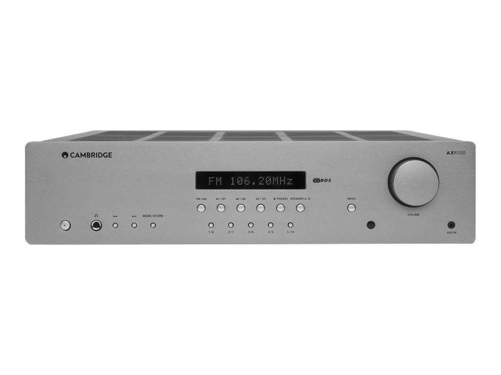 Cambridge Audio AXR100 Stereo Receiver - Hi-Fi Audio Amplifier for Home Theater & Music Listening | Premium Sound Quality, Bluetooth Connectivity, 100W Power Output | Perfect for Vinyl, Streaming & Home Entertainment Systems