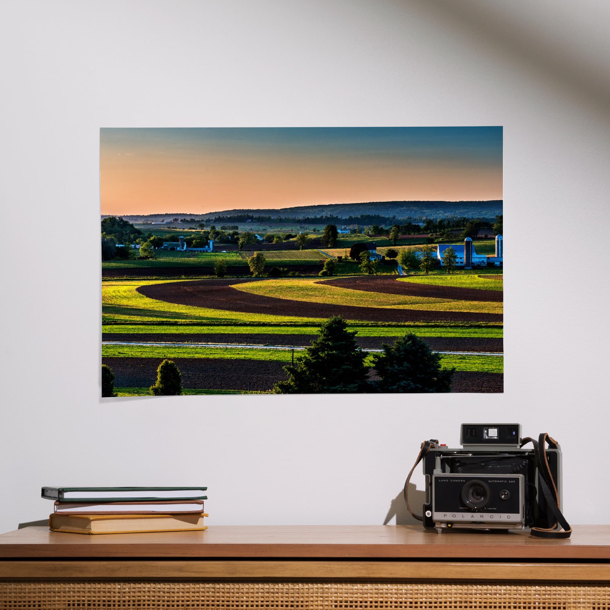 Lantern Press 16x24 Inch Giclee Art Print - Sunset in Amish Country Wall Decor for Living Room, Bedroom & Office | Premium Canvas Painting for Home & Office Decoration