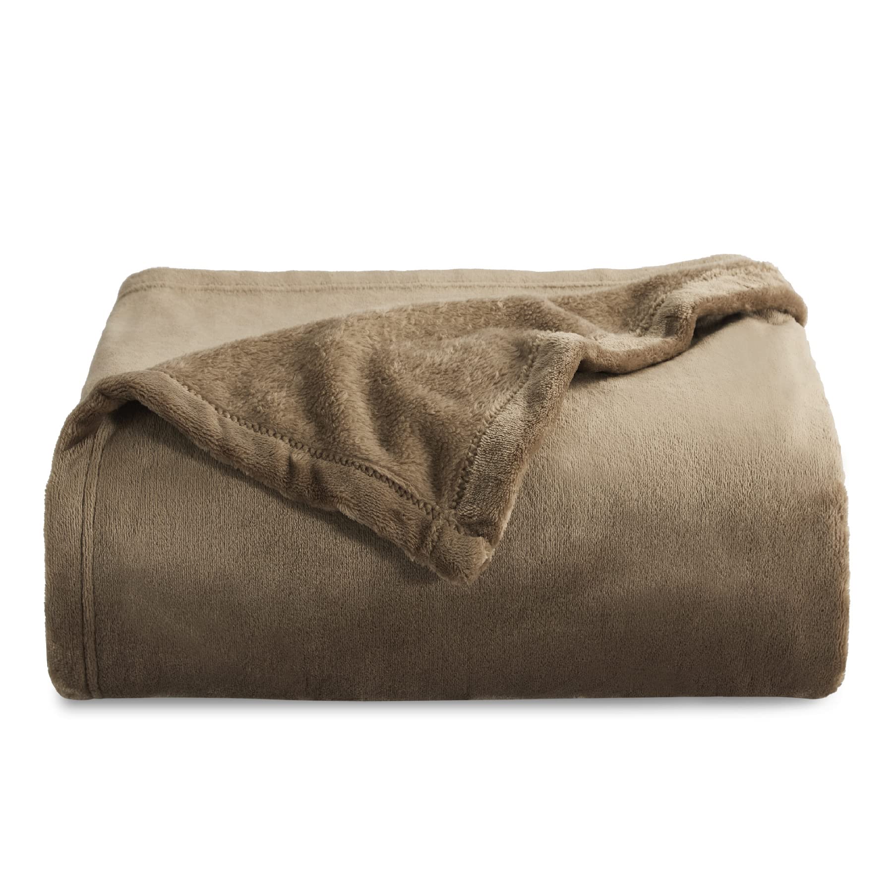 Bedsure 300GSM Fleece Blanket - Ultra Soft Plush Throw Blanket for Couch, Sofa & Bed | Cozy Lightweight Blanket for Toddlers & Kids | Perfect for Snuggling, Lounging & Home Decor (Taupe)