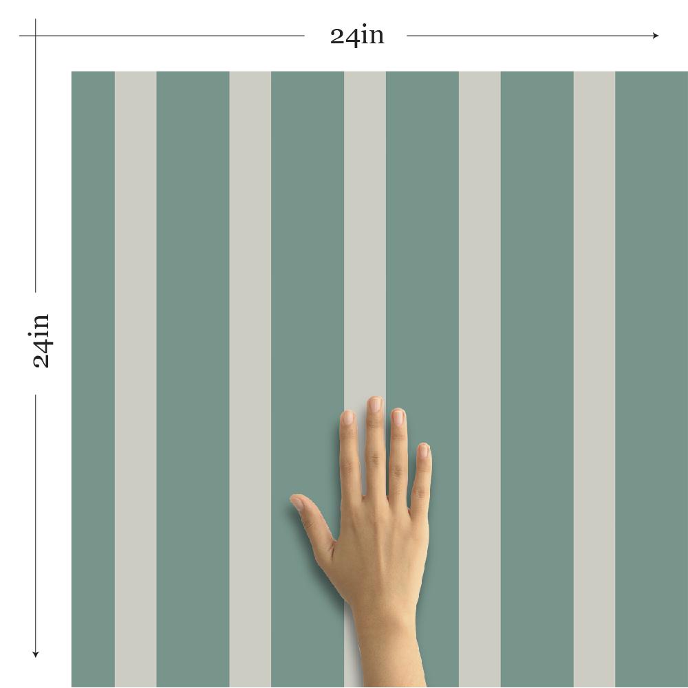 Green and Grey Vertical Peel and Stick Removable Wallpaper - 20.2
