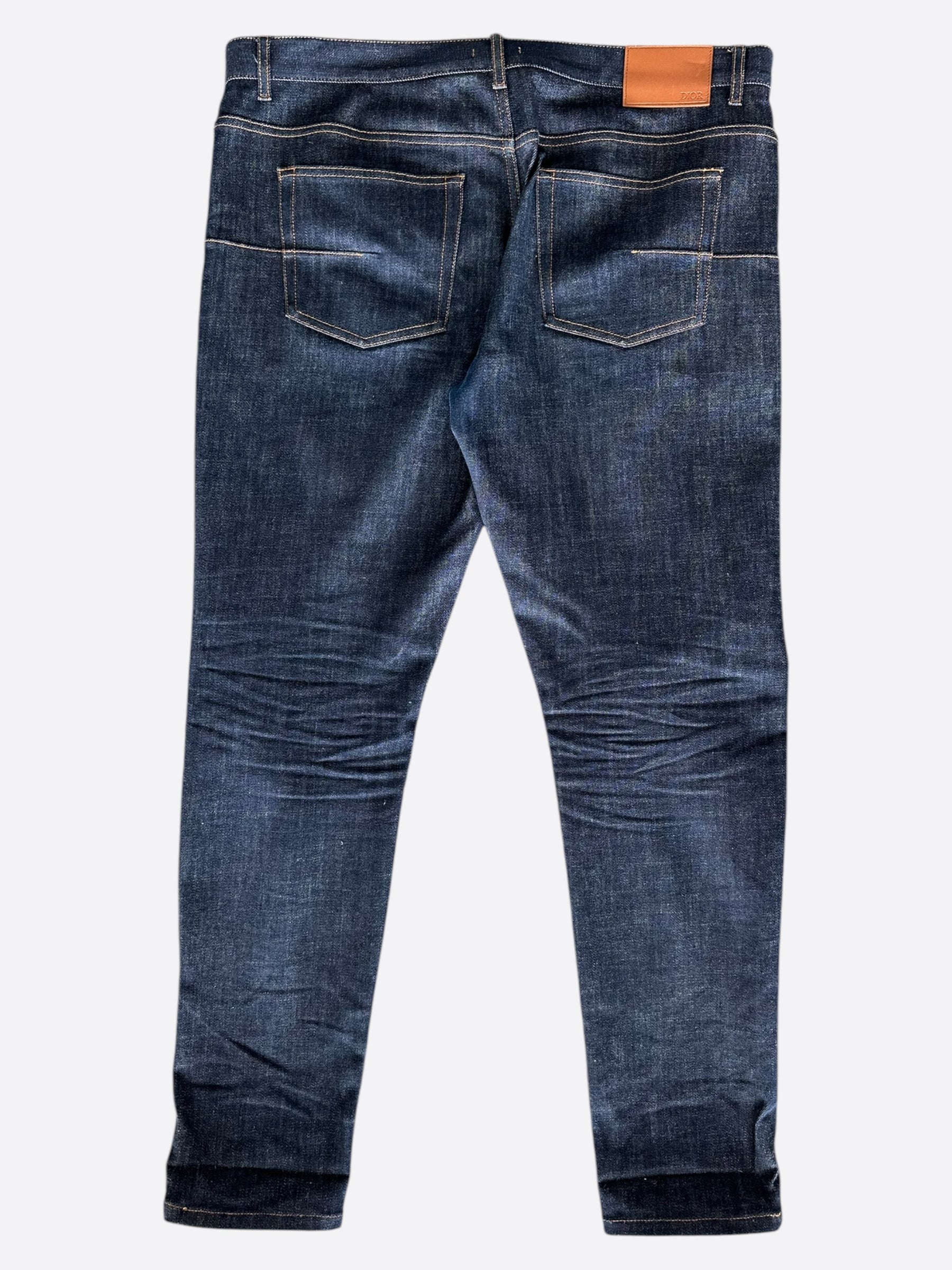 Dior Blue Oblique Slim Raw Denim Jeans for Men - High-Quality Designer Denim Pants for Casual & Smart Outfits | Perfect for Date Nights & Office Wear