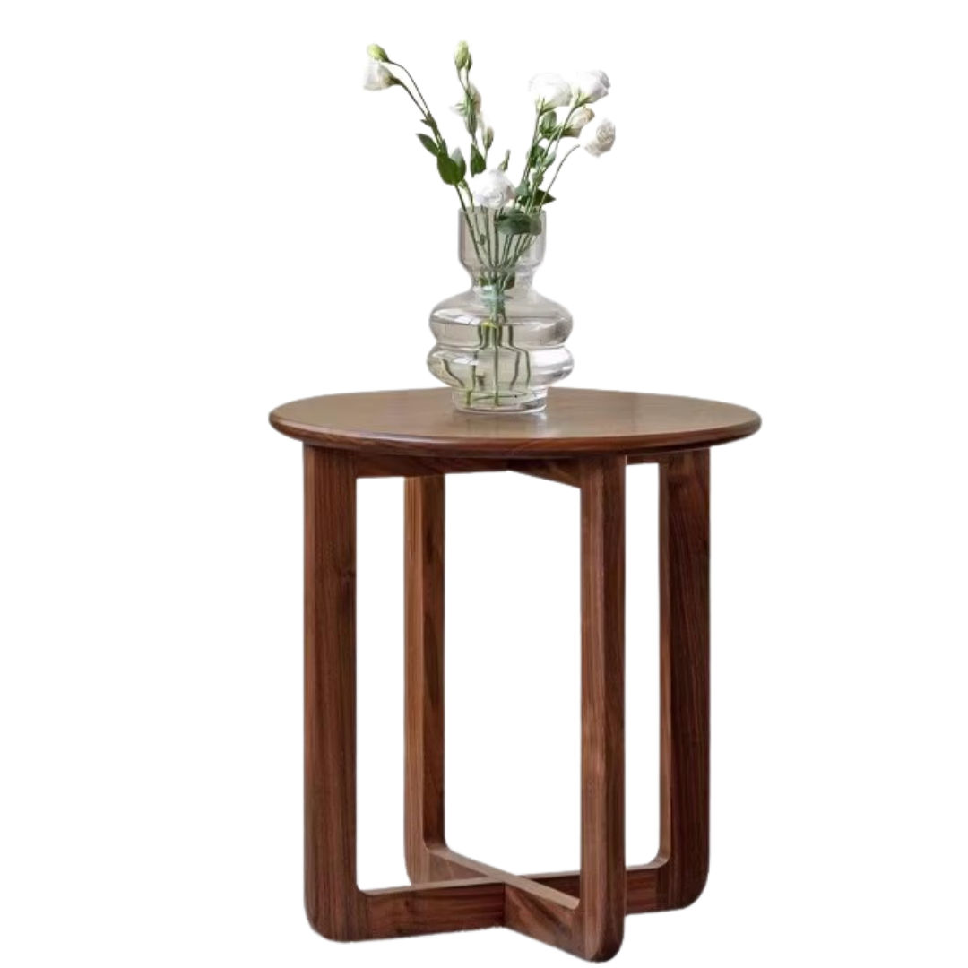19.7x19.7x20.5 inch/ 50x50x52сm/ Rich Dark Walnut color / Solid wood panel small coffee table