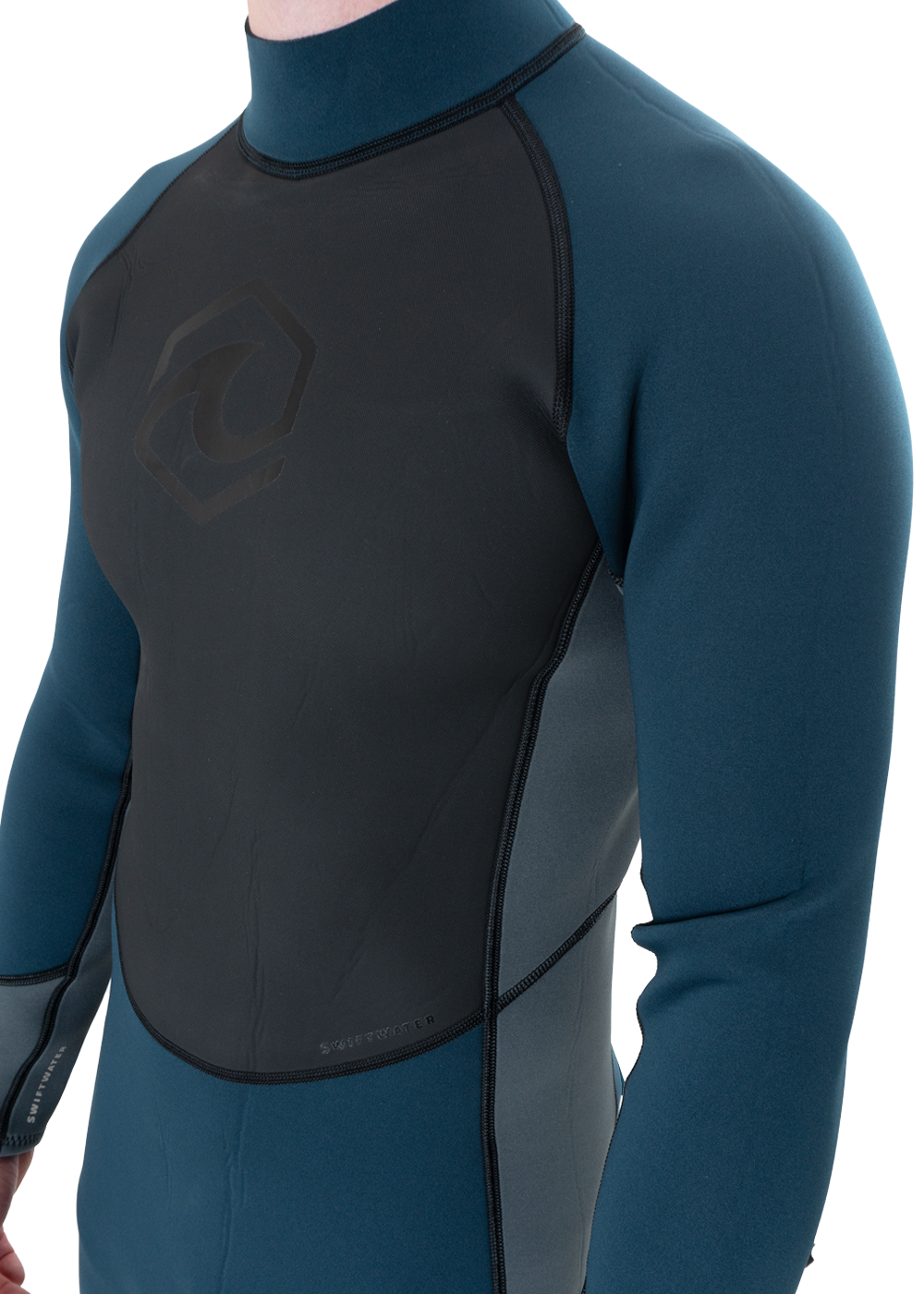 Swiftwater Men's 2.5mm Back Zip Steamer Wetsuit for Surfing, Diving & Water Sports - Premium Neoprene Full Body Wetsuit
