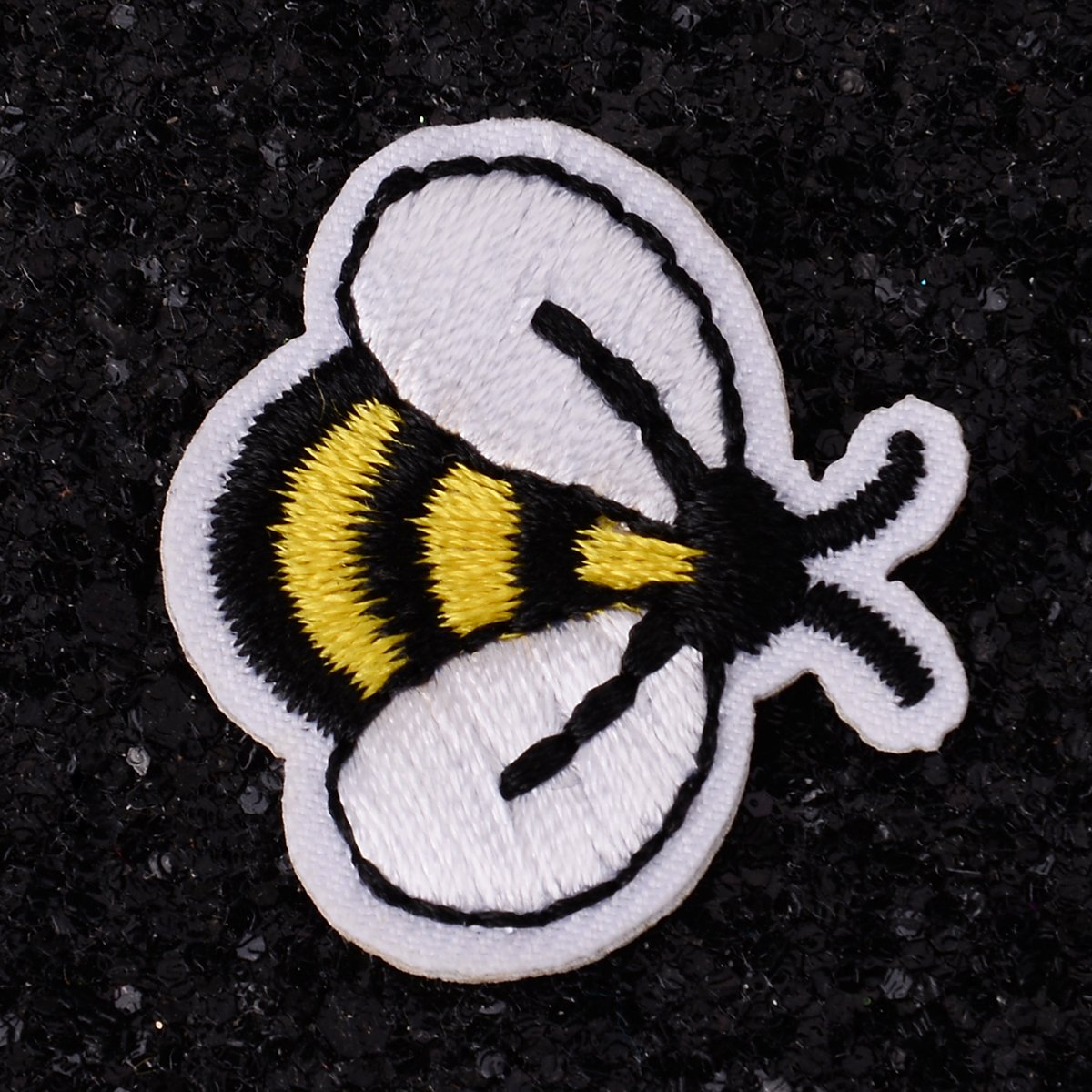 Cute Bee Iron On Patches for Clothing - 1.18x0.78 Inch Embroidery Applique DIY Decorative Patch for Jeans, Jackets & Kids Outfits | Perfect for Boys & Girls Fashion Accessories
