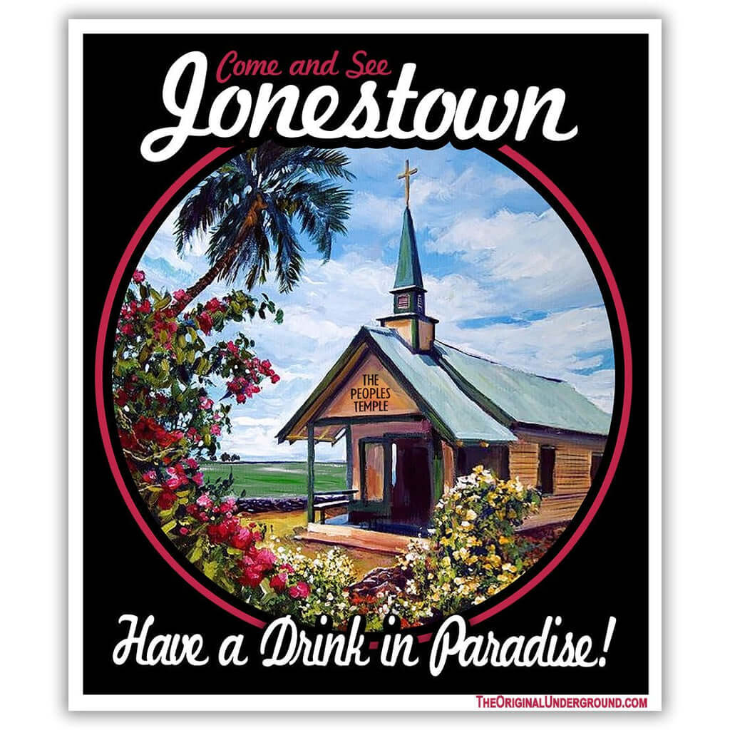 Jonestown Sticker - Unique Vinyl Decal for Laptops, Cars & Water Bottles - Perfect for DIY Decor & Gifts