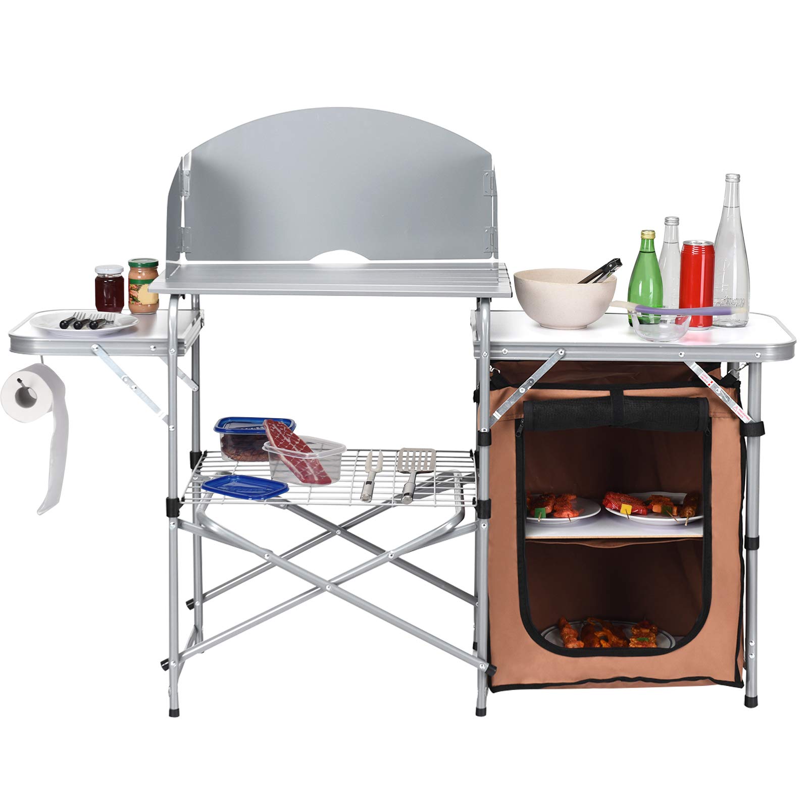 Goplus Portable Camping Kitchen Table - 26