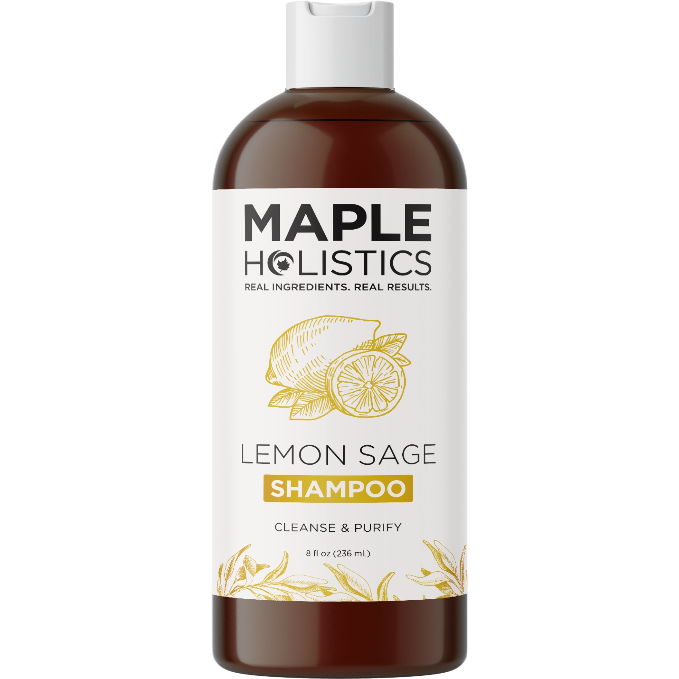 Lemon Sage Shampoo for Hair Growth & Scalp Care - Natural Volumizing Shampoo for Dry Damaged Hair - Perfect for Daily Use & Salon Results at Home