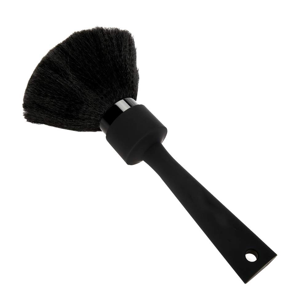 EXCLUZO Soft Small Black Hairdressing Brush - Anti-Slip Hair Styling & Cleaning Brush for Professional Barbers & Salon Use - Perfect for Detangling, Styling & Scalp Massage at Home or Salon