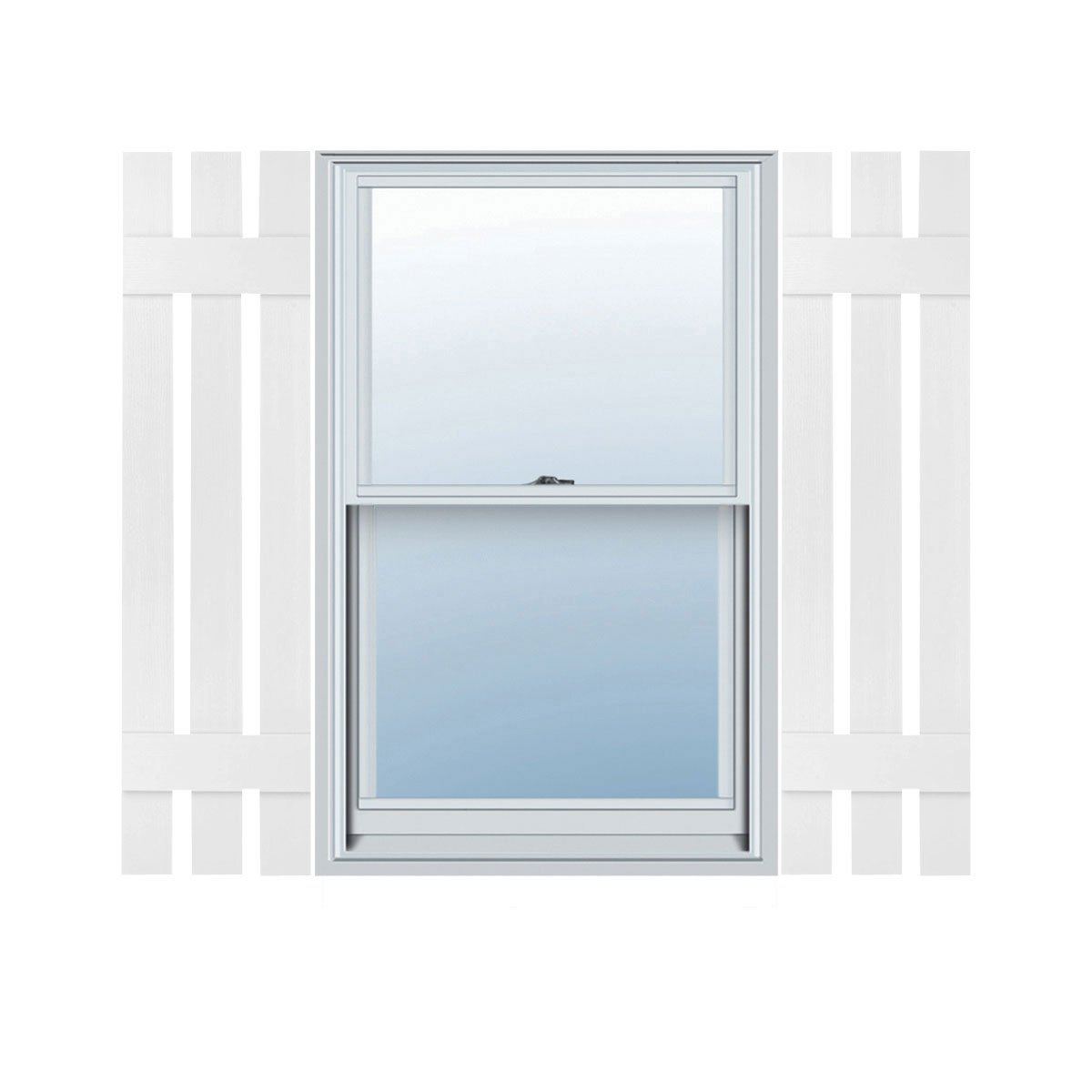 Premium White Vinyl Board and Batten Shutters - Set of 2 (47
