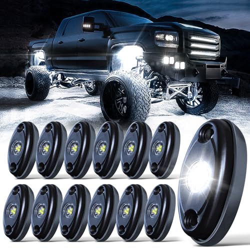 LED Rock Lights 12PCS White - Newest Design