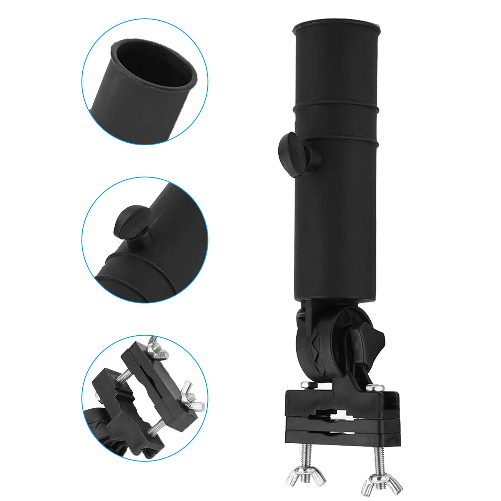 OhhGo Universal Golf Cart Umbrella Holder - Adjustable Black Golf Trolley Umbrella Stand for Golf Cart Handles | Perfect for Rainy Days & Sunny Golfing