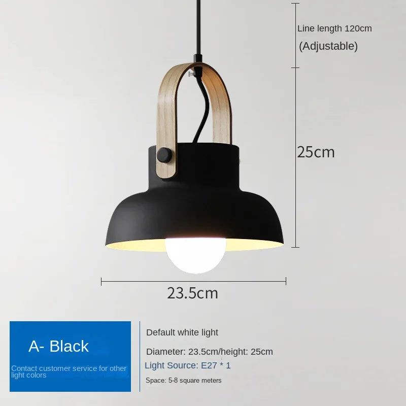 Macaron Loft LED Iron Pendant Light - Modern Industrial Hanging Fixture for Kitchen Island, Dining Room & Bedroom Lighting