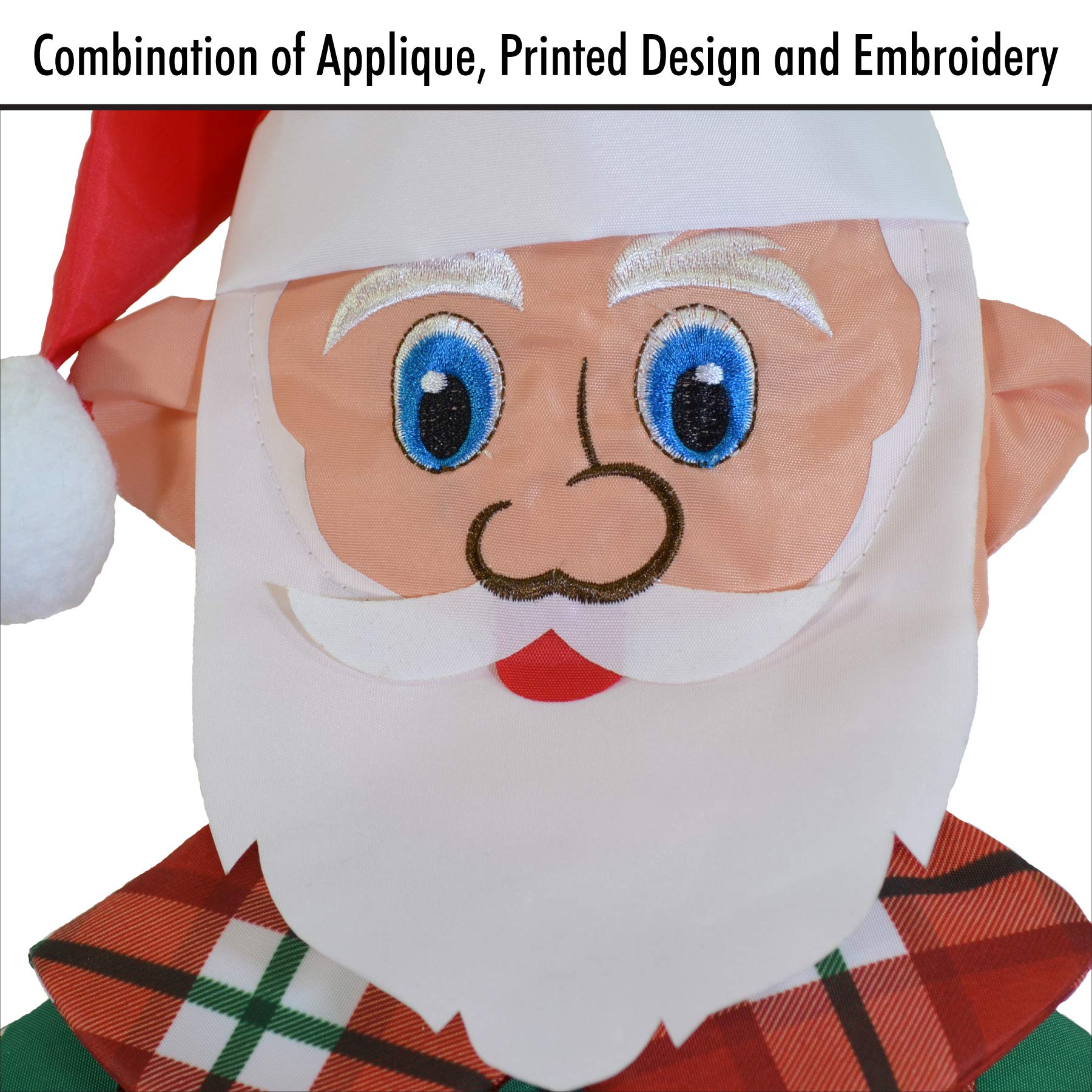 Hypster Santa 3D Windsock - Outdoor Christmas Decoration for Yard, Garden & Patio - Festive Holiday Wind Sock for Seasonal Decor