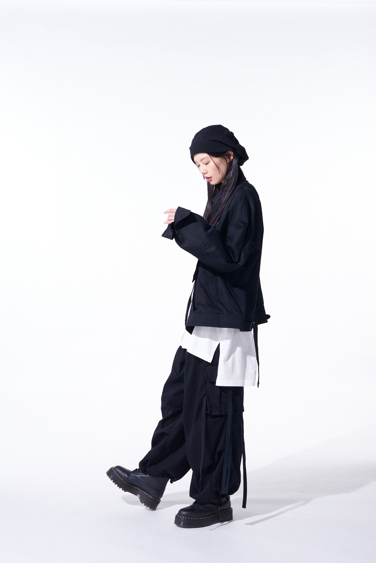Stylish Cotton Twill Oversized Belted Y Blouson Jacket for Women | Casual & Chic Outerwear for Everyday Wear