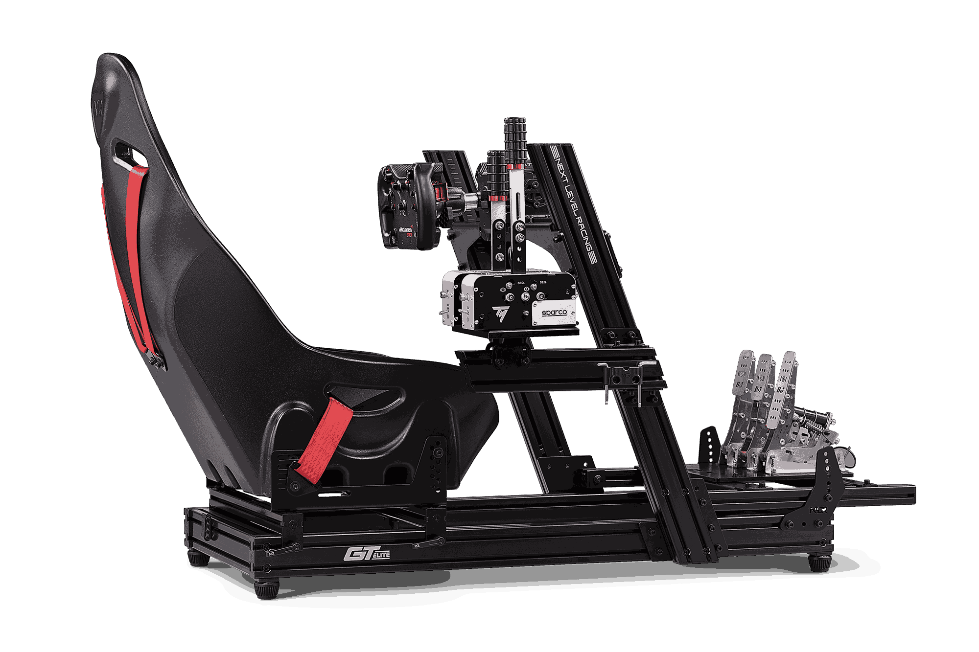 Next Level Racing GTElite Aluminum Simulator Cockpit - Front & Side Mount Edition | Premium Racing Cockpit Frame for PC & Console Gaming | Perfect for Home Racing Simulators & Esports Tournaments