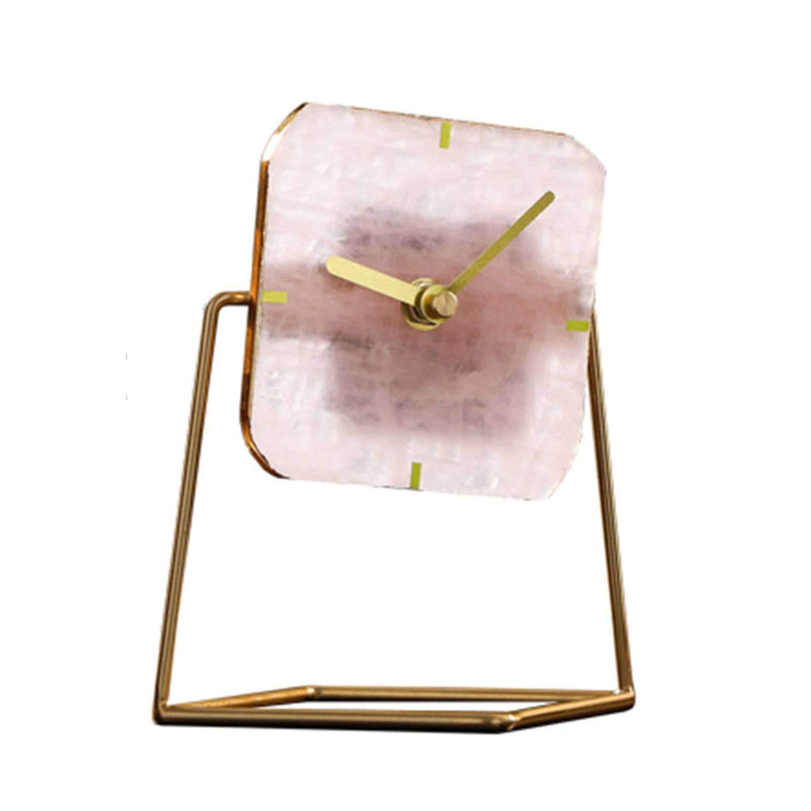 Modern Silent Desktop Wall Clock - European Style Decorative Mini Clock for Bedroom, Office & Living Room | Perfect for Home Decor, Workspace & Gift Giving