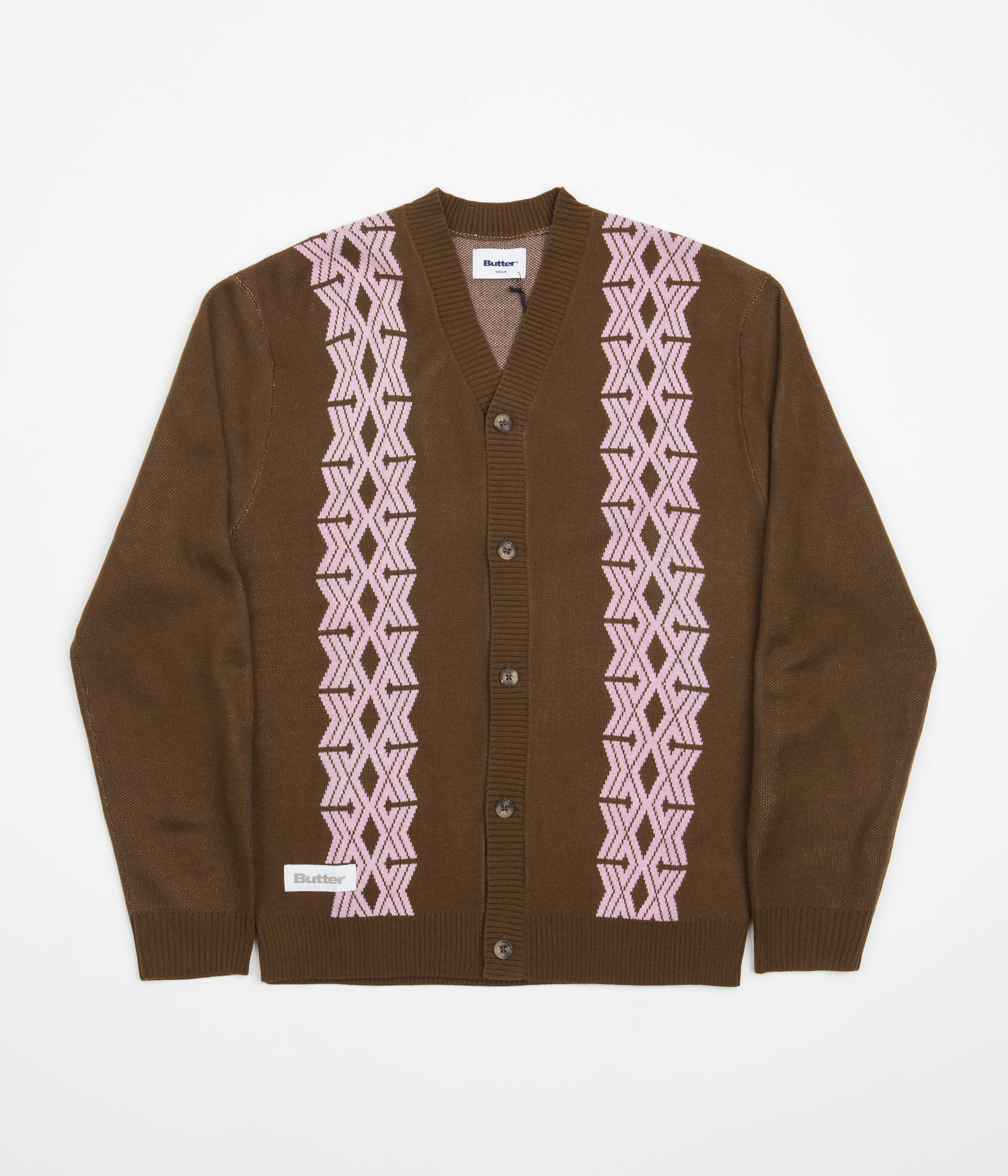Butter Goods Club Knitted Cardigan Sweater for Women - Soft Chocolate Brown Pullover | Perfect for Casual Outfits, Fall Layering & Coffee Dates