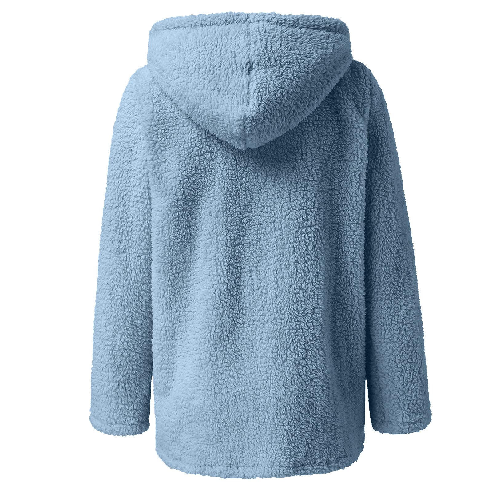 YRAETENM Women's Fleece Jacket - Warm Fuzzy Teddy Coat for Fall & Winter | Casual Outerwear for Daily Wear