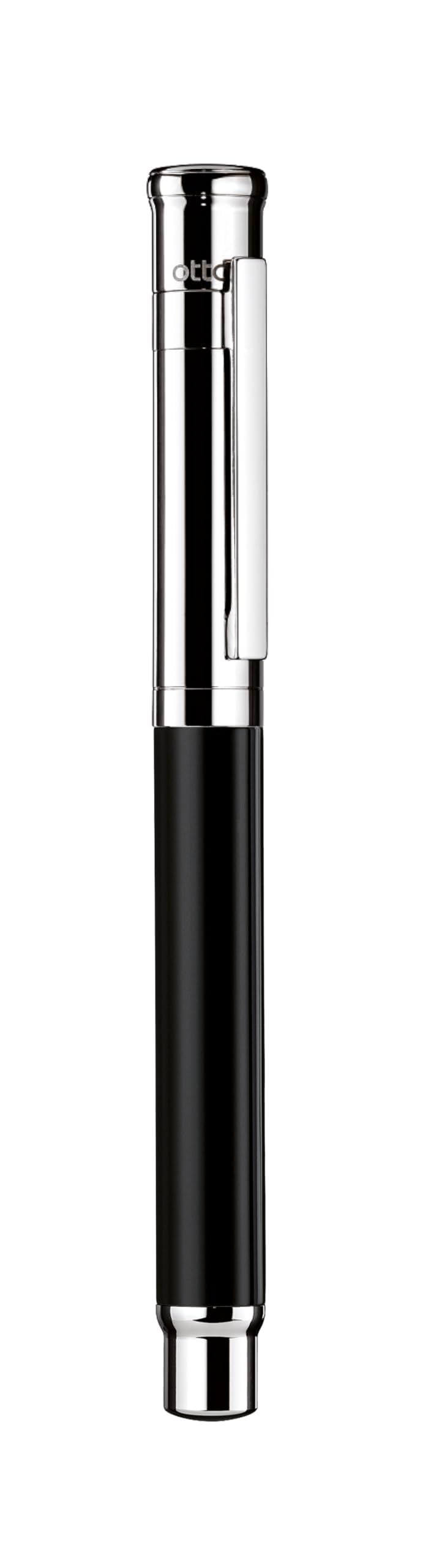 Premium Black & Platinum Fountain Pen with Extra Fine Nib - Elegant Writing Instrument for Calligraphy, Journaling, and Professional Signatures