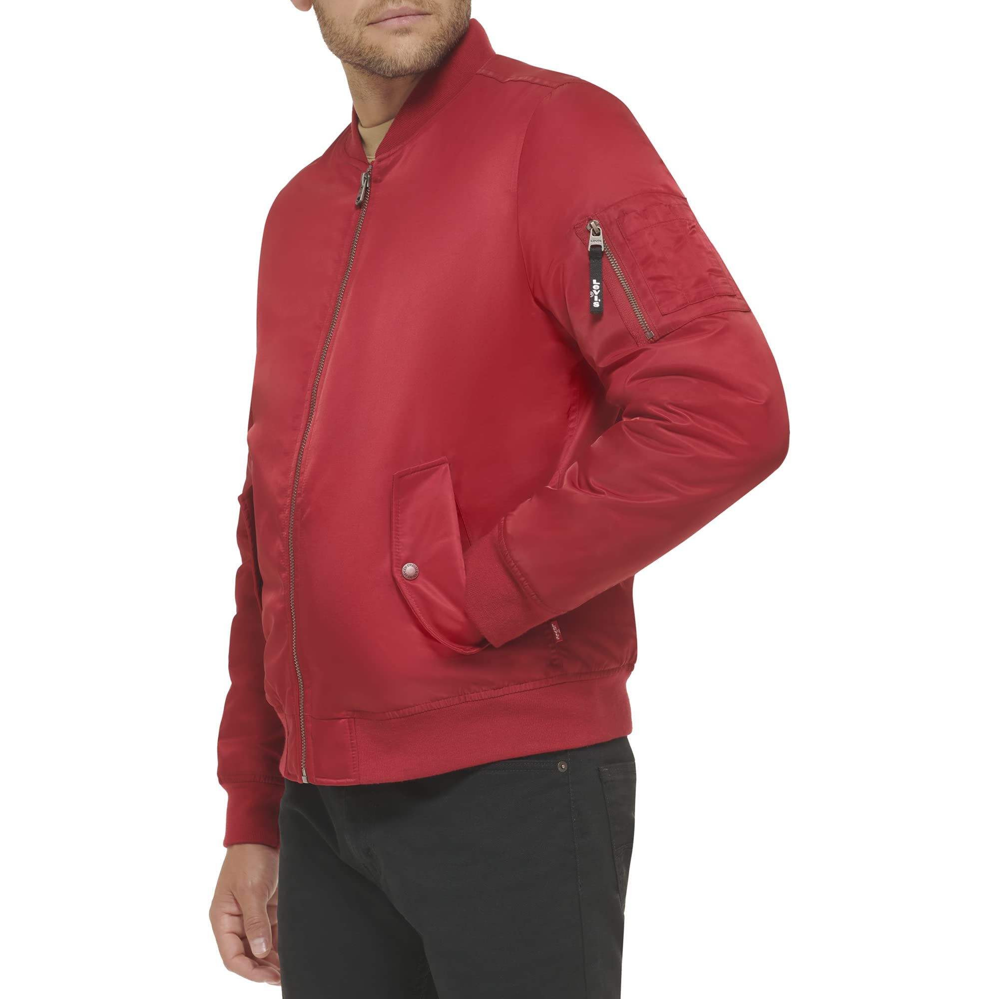 Levi's Men's MA-1 Flight Lightweight Zip-Up Bomber Jacket - Stylish & Comfortable Outerwear for Casual Wear, Travel & Everyday Use