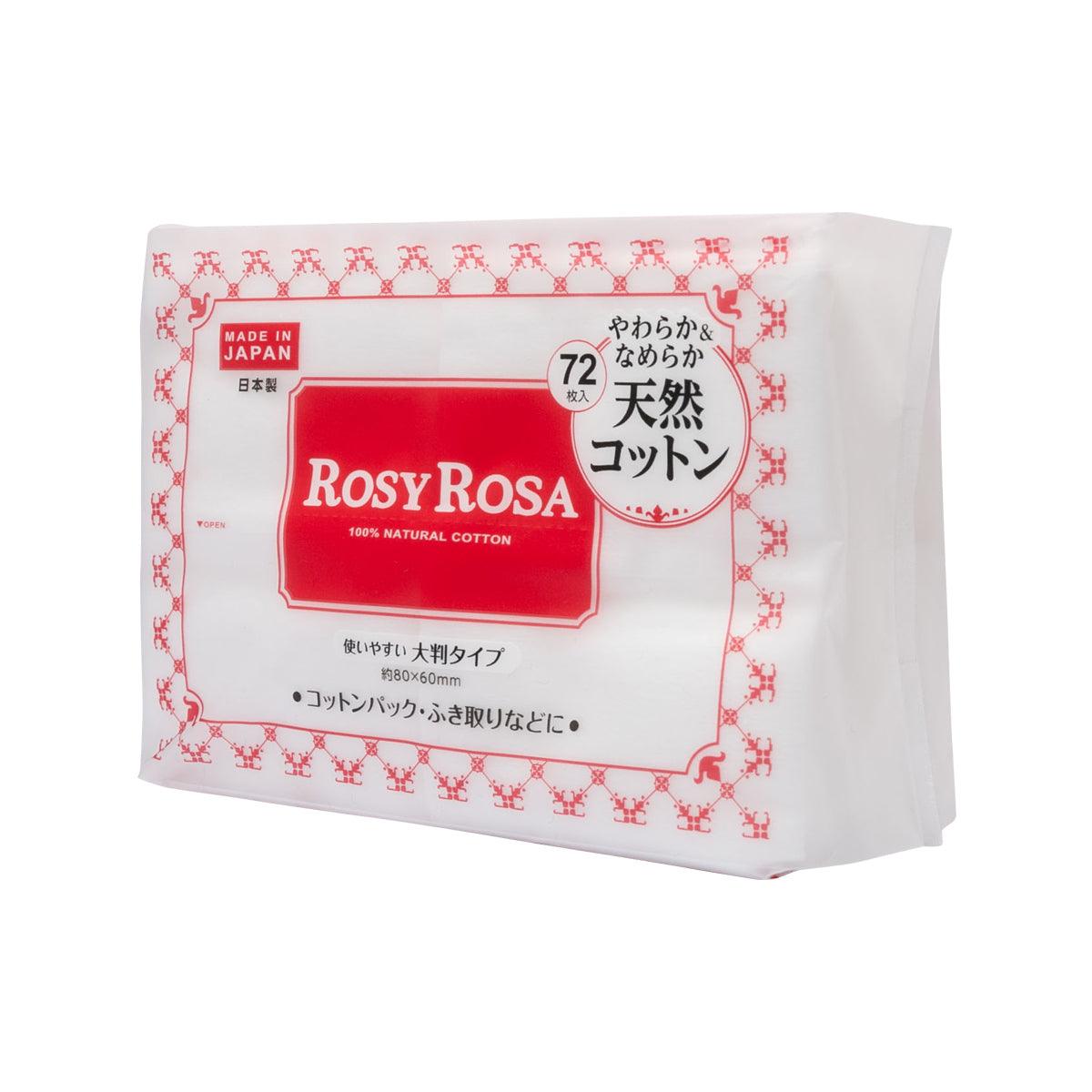 ROSY ROSA Large Soft Cotton Makeup Puff Set - 72Pcs (70g) for Flawless Foundation & Powder Application | Vegan & Hypoallergenic Beauty Sponges