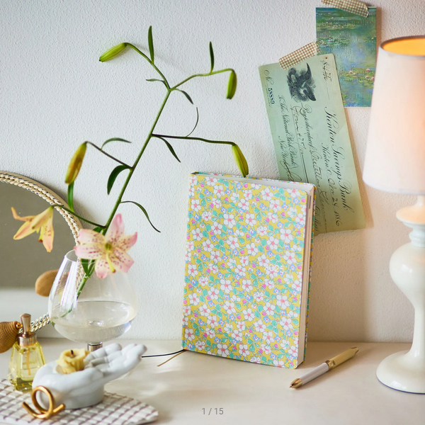 Hobonichi Techo 2025 Planner - Liberty Fabrics Paysanne Blossom HON A5 Size Daily Journal (January Start, Monday Start) English Edition - Perfect for Work, School & Personal Organization