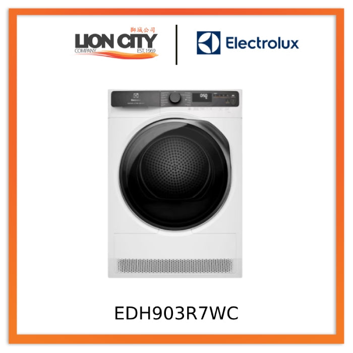Electrolux EDH903R7WC 9kg UltimateCare 700 Heat Pump Dryer - Energy Efficient, Quiet & Gentle on Clothes - Perfect for Large Families & Eco-Friendly Homes