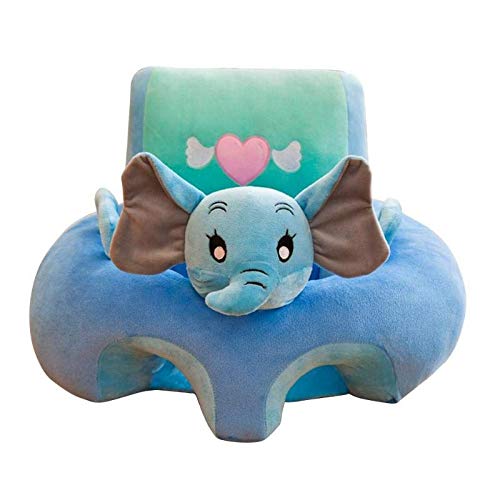 MABES WAREHOUSE Baby Sofa Chair - Plush Support Seat with Soft Nest Cover for Learning to Sit | Toddler Infant Sitting Chair with Elephant Design | Perfect for Nursery, Playtime & First Sitting Practice